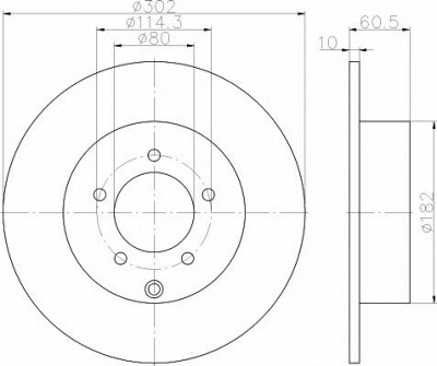 HELLA PAGID 8dd355115491 -  Тормозной диск